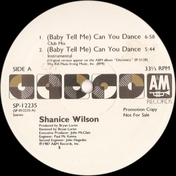 Shanice Wilson : (Baby Tell Me) Can You Dance (12", Promo)