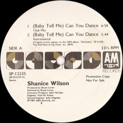 Shanice Wilson : (Baby Tell Me) Can You Dance (12", Promo)
