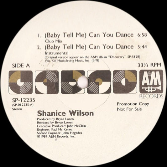 Shanice Wilson : (Baby Tell Me) Can You Dance (12", Promo)