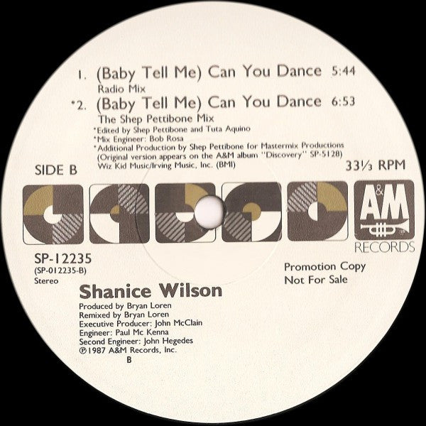 Shanice Wilson : (Baby Tell Me) Can You Dance (12", Promo)