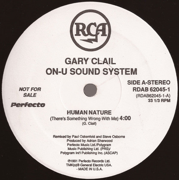 Gary Clail & On-U Sound System : Human Nature (12", Promo)