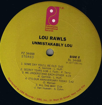 Lou Rawls : Unmistakably Lou (LP, Album)