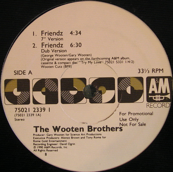 The Wooten Brothers : Friendz (12", Promo)