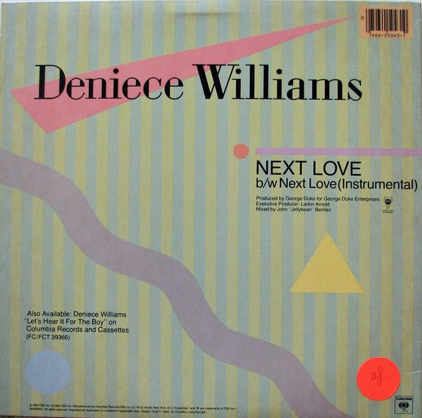 Deniece Williams : Next Love (12", Single)