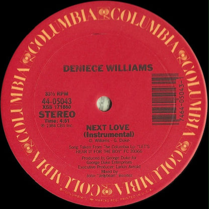 Deniece Williams : Next Love (12", Single)
