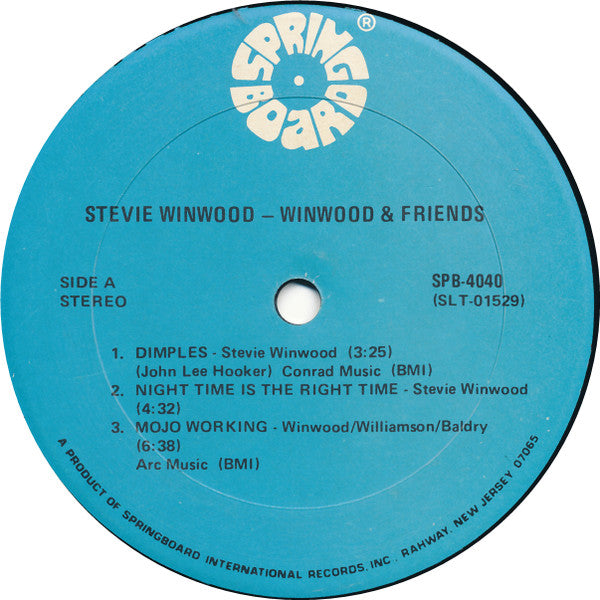 Steve Winwood : Winwood & Friends (LP, Comp)
