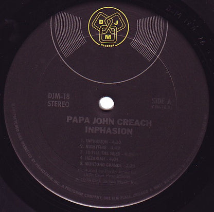 Papa John Creach : Inphasion (LP, Album)