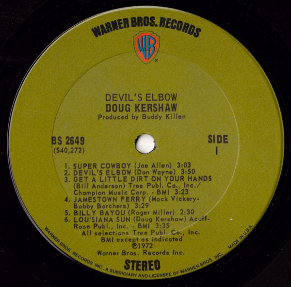 Doug Kershaw : Devil's Elbow (LP, Album)