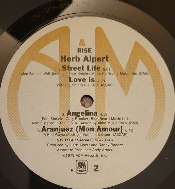 Herb Alpert : Rise (LP, Album, RE, Ind)