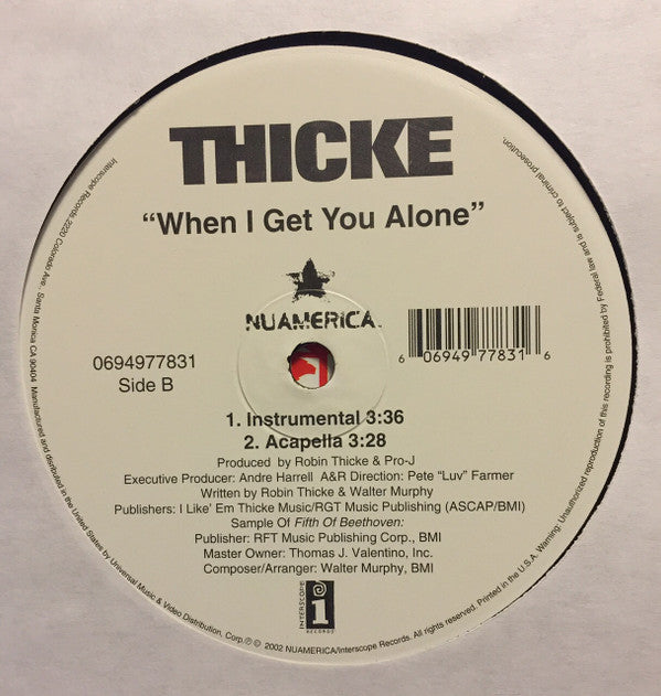 Robin Thicke : When I Get You Alone (12")