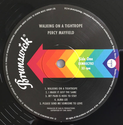 Percy Mayfield : Walking On A Tightrope (LP, Album, RE)
