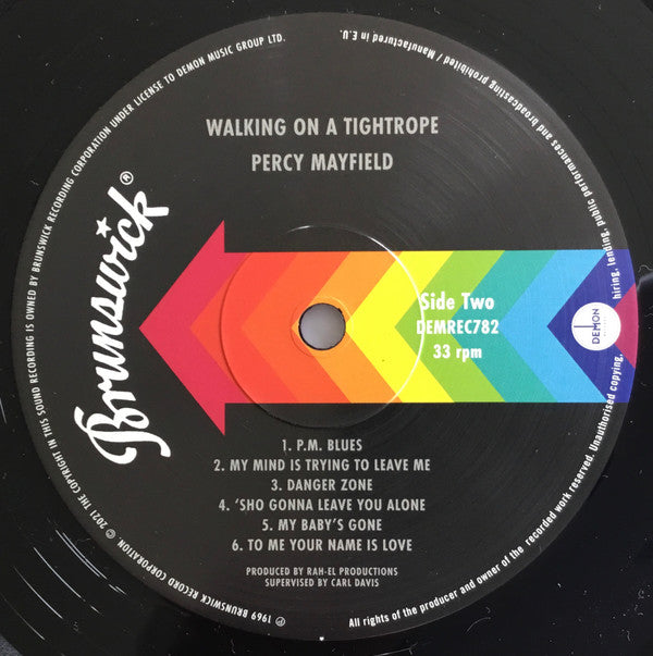 Percy Mayfield : Walking On A Tightrope (LP, Album, RE)