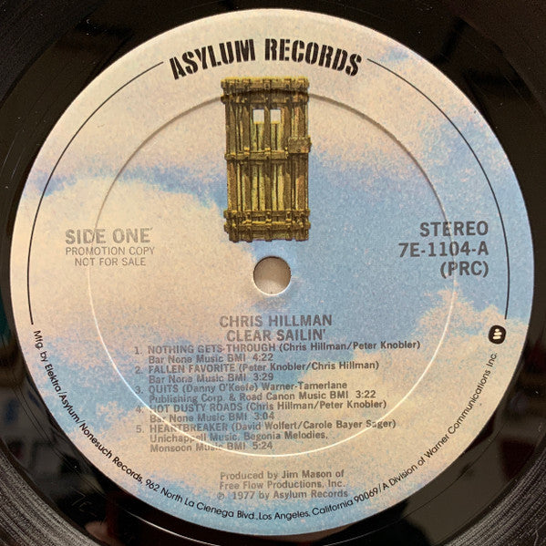 Chris Hillman : Clear Sailin' (LP, Album, Promo, PRC)