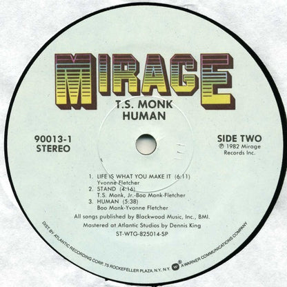T.S. Monk : Human (LP, Album)