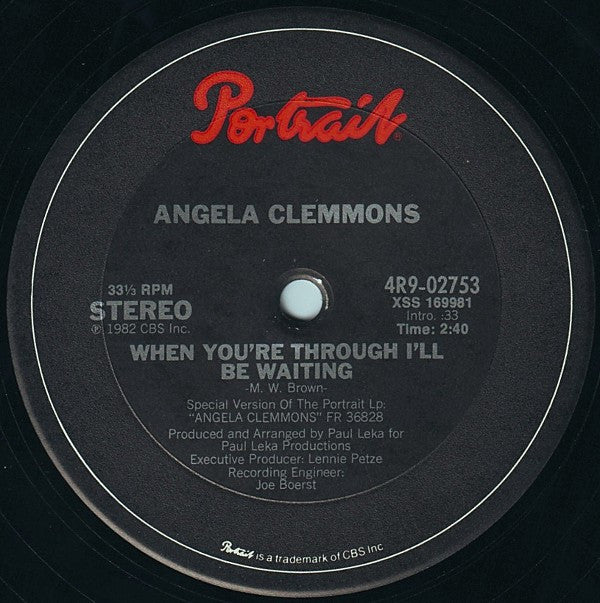 Angela Clemmons : Give Me Just A Little More Time (12")