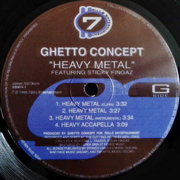 Ghetto Concept Featuring Sticky Fingaz : Heavy Metal (12")