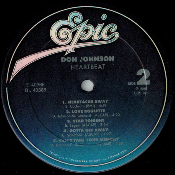 Don Johnson : Heartbeat (LP, Album)