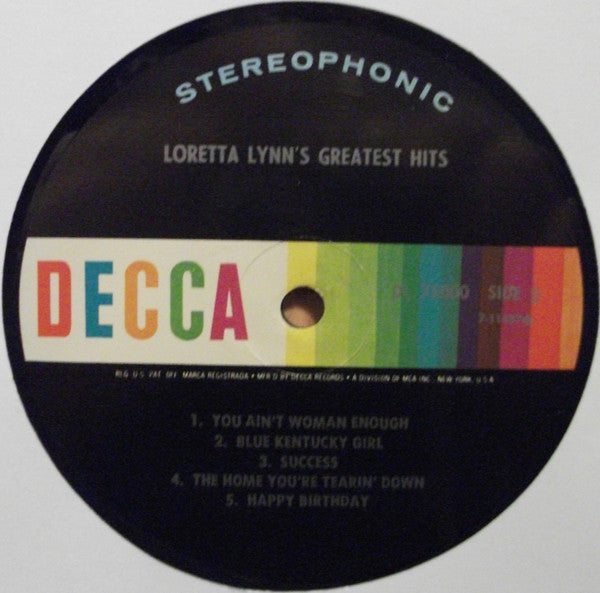 Loretta Lynn : Loretta Lynn's Greatest Hits (LP, Comp, Pic)