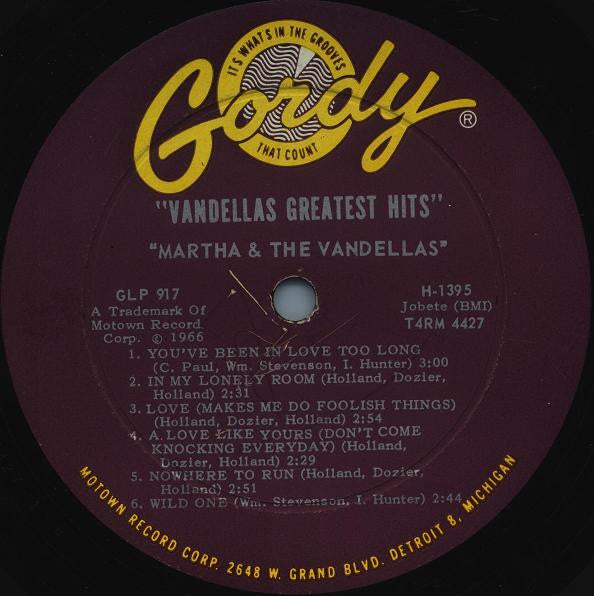 Martha Reeves & The Vandellas : Greatest Hits (LP, Comp)
