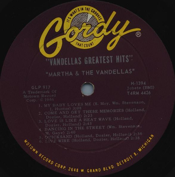 Martha Reeves & The Vandellas : Greatest Hits (LP, Comp)
