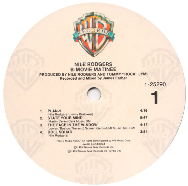 Nile Rodgers : B-Movie Matinee (LP, Album)