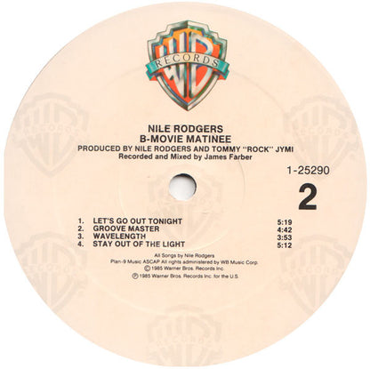 Nile Rodgers : B-Movie Matinee (LP, Album)