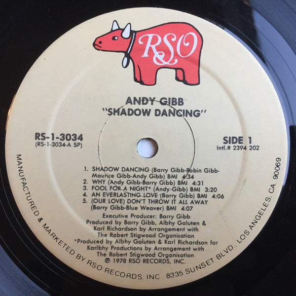 Andy Gibb : Shadow Dancing (LP, Album, Spe)