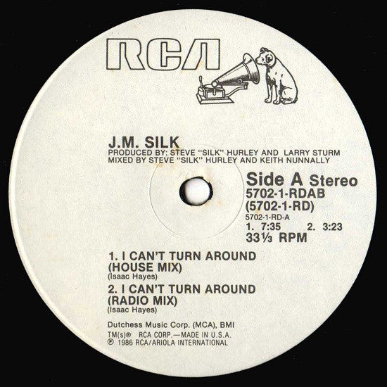 J.M. Silk : I Can't Turn Around (12", Promo)