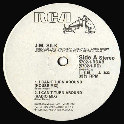 J.M. Silk : I Can't Turn Around (12", Promo)
