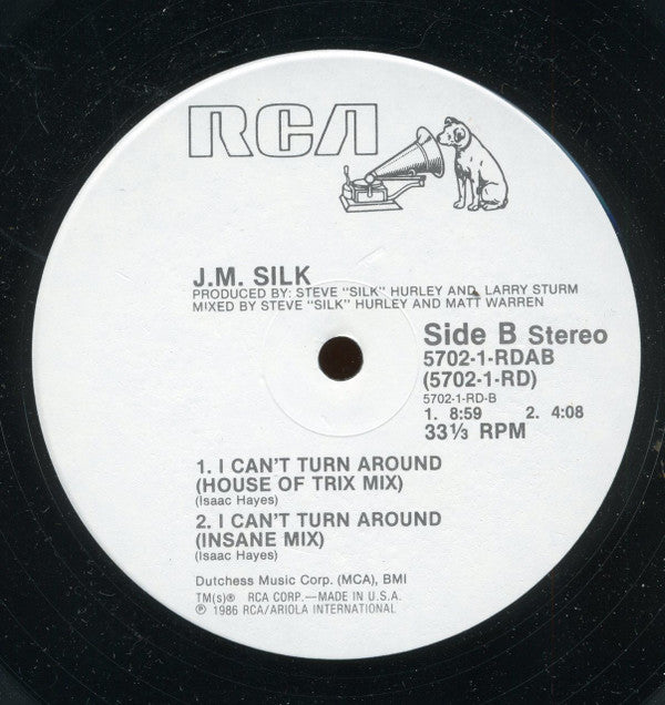 J.M. Silk : I Can't Turn Around (12", Promo)
