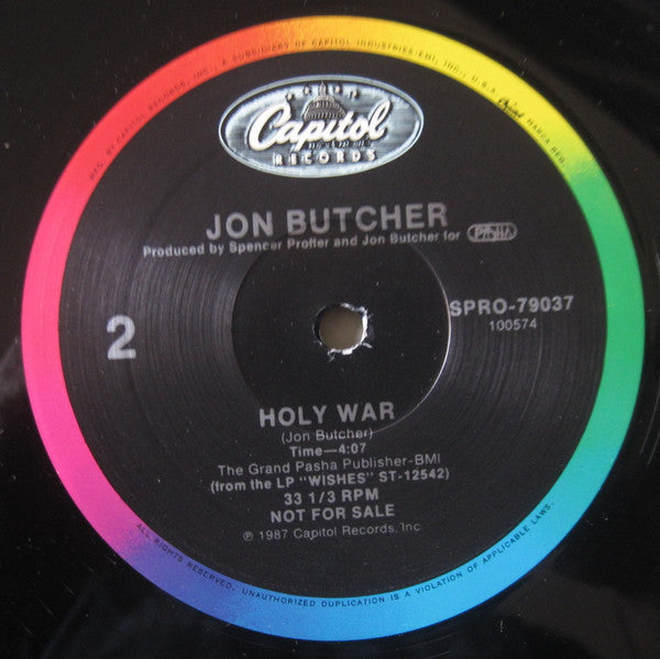 Jon Butcher : Holy War (12", Promo)