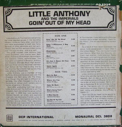 Little Anthony & The Imperials : Goin' Out Of My Head (LP, Album, Mono)