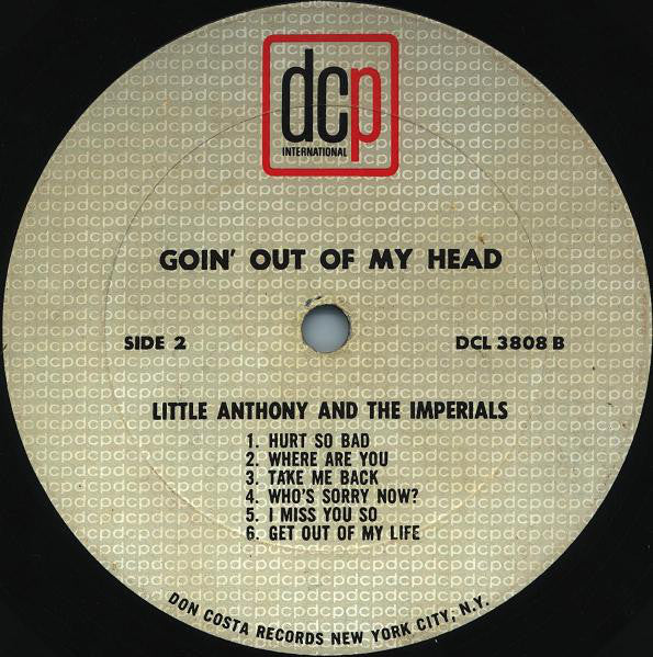 Little Anthony & The Imperials : Goin' Out Of My Head (LP, Album, Mono)