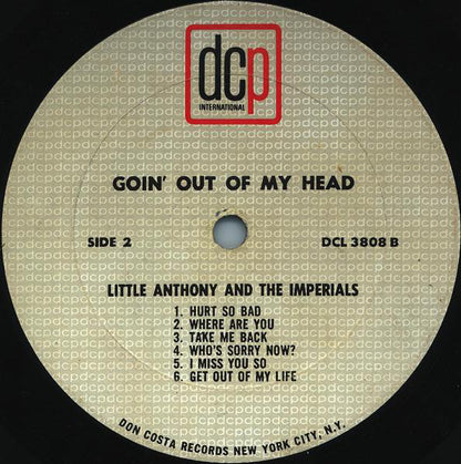 Little Anthony & The Imperials : Goin' Out Of My Head (LP, Album, Mono)