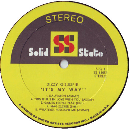 Dizzy Gillespie : It's My Way (LP, Album)