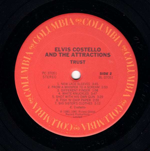 Elvis Costello & The Attractions : Trust (LP, Album, Ter)