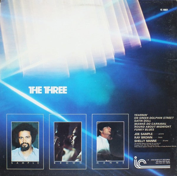 Joe Sample / Ray Brown / Shelly Manne : The Three (LP, Album)