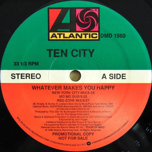 Ten City : Whatever Makes You Happy (12", Promo)