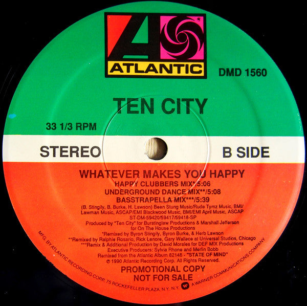 Ten City : Whatever Makes You Happy (12", Promo)