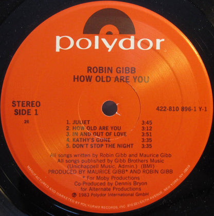 Robin Gibb : How Old Are You? (LP, Album, 26)