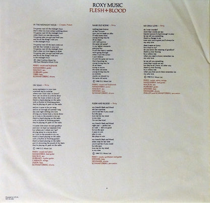 Roxy Music : Flesh + Blood (LP, Album, Spe)
