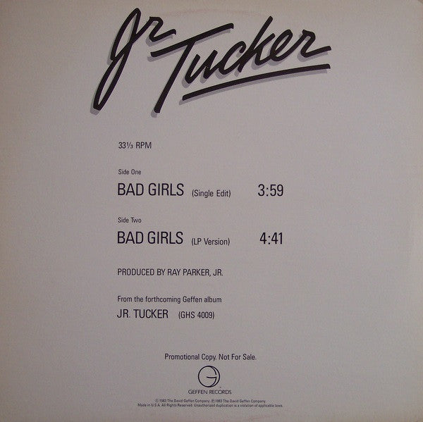Junior Tucker : Bad Girls (12", Single, Promo)