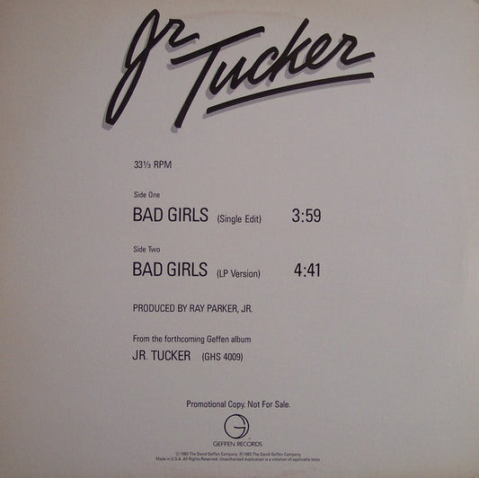 Junior Tucker : Bad Girls (12", Single, Promo)