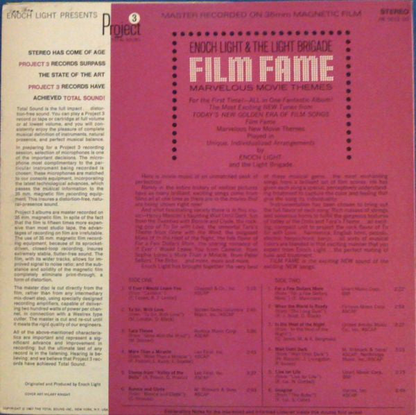 Enoch Light And The Light Brigade : Film Fame - Marvelous Movie Themes (LP, Album)