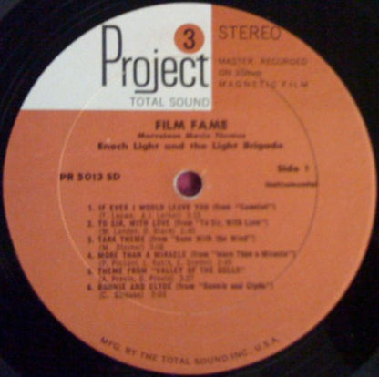Enoch Light And The Light Brigade : Film Fame - Marvelous Movie Themes (LP, Album)
