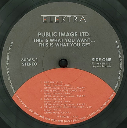 Public Image Ltd.* : This Is What You Want... This Is What You Get (LP, Album, Spe)