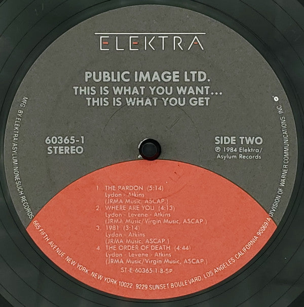 Public Image Ltd.* : This Is What You Want... This Is What You Get (LP, Album, Spe)