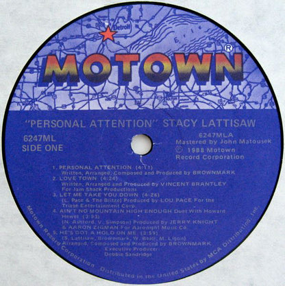 Stacy Lattisaw : Personal Attention (LP, Album)