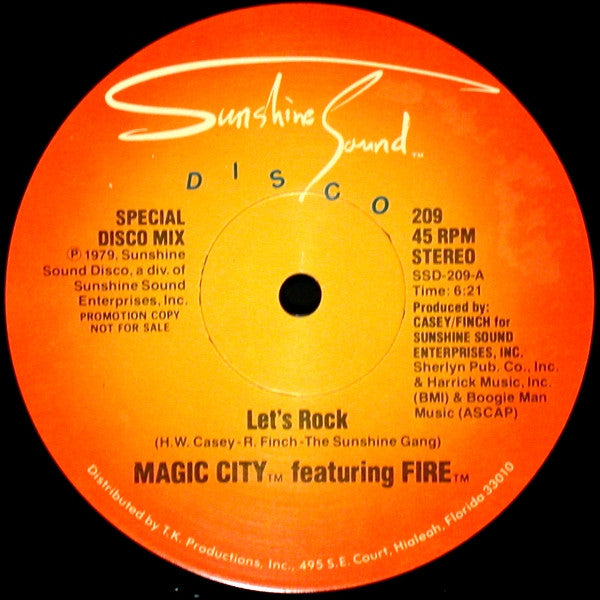 Magic City (2) Featuring Fire (5) : Let's Rock (12", Promo)