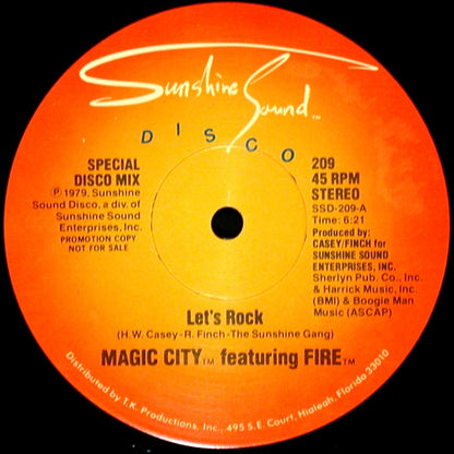 Magic City (2) Featuring Fire (5) : Let's Rock (12", Promo)